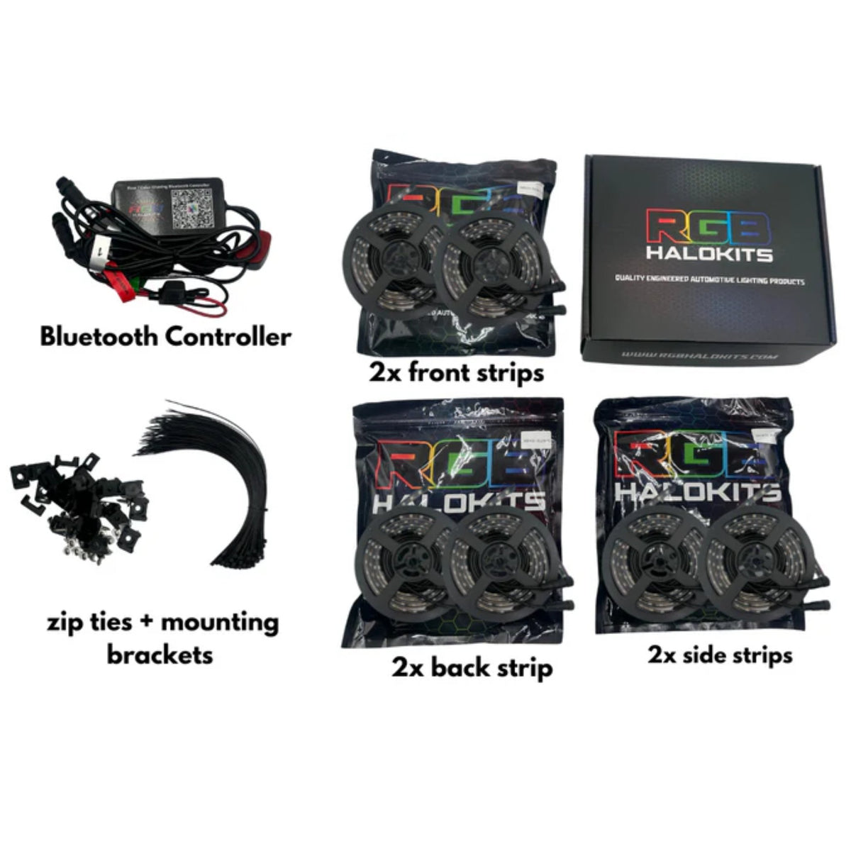 RGB Halo Kits Flow Series LED Underglow Lighting Kit 3.0 | Custom 6pc | Flexible - image 2