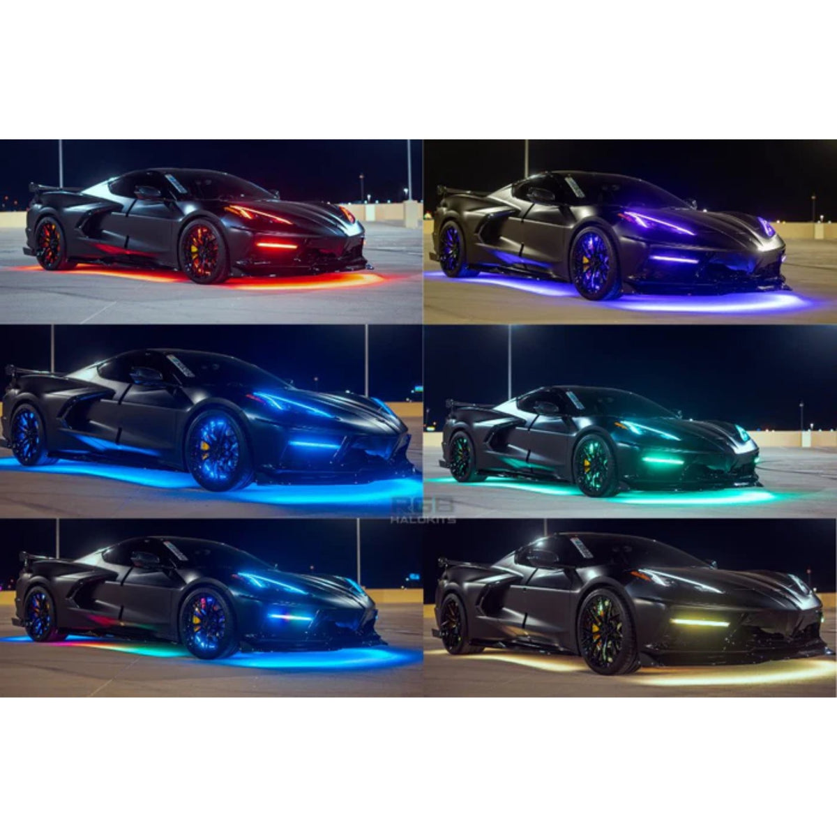 RGB Halo Kits Flow Series LED Underglow Lighting Kit 3.0 | Custom 6pc | Flexible - image 3