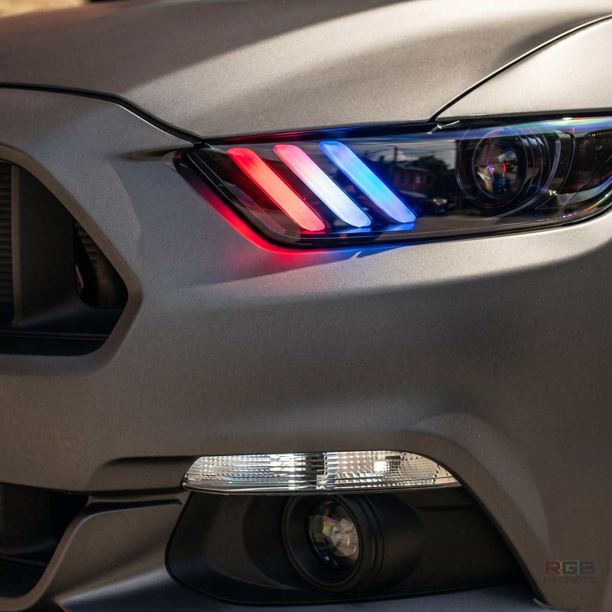 RGB Halo Kits Ford Mustang Multicolor Flow Series DRL Boards (2015-2017) - image 2