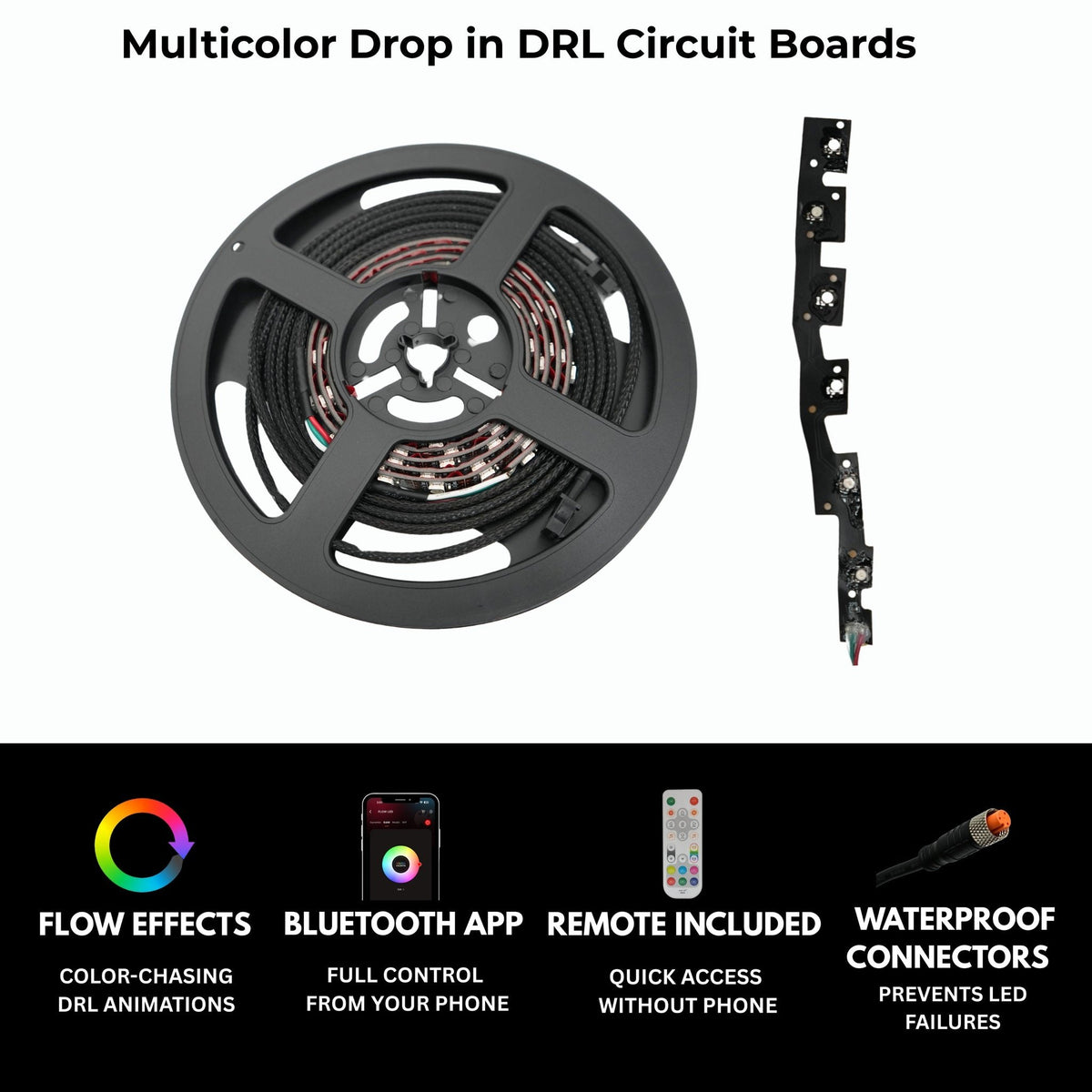 RGB Halo Kits Infiniti Q50 Multicolor Flow DRL Boards (2014-2024) - image 2