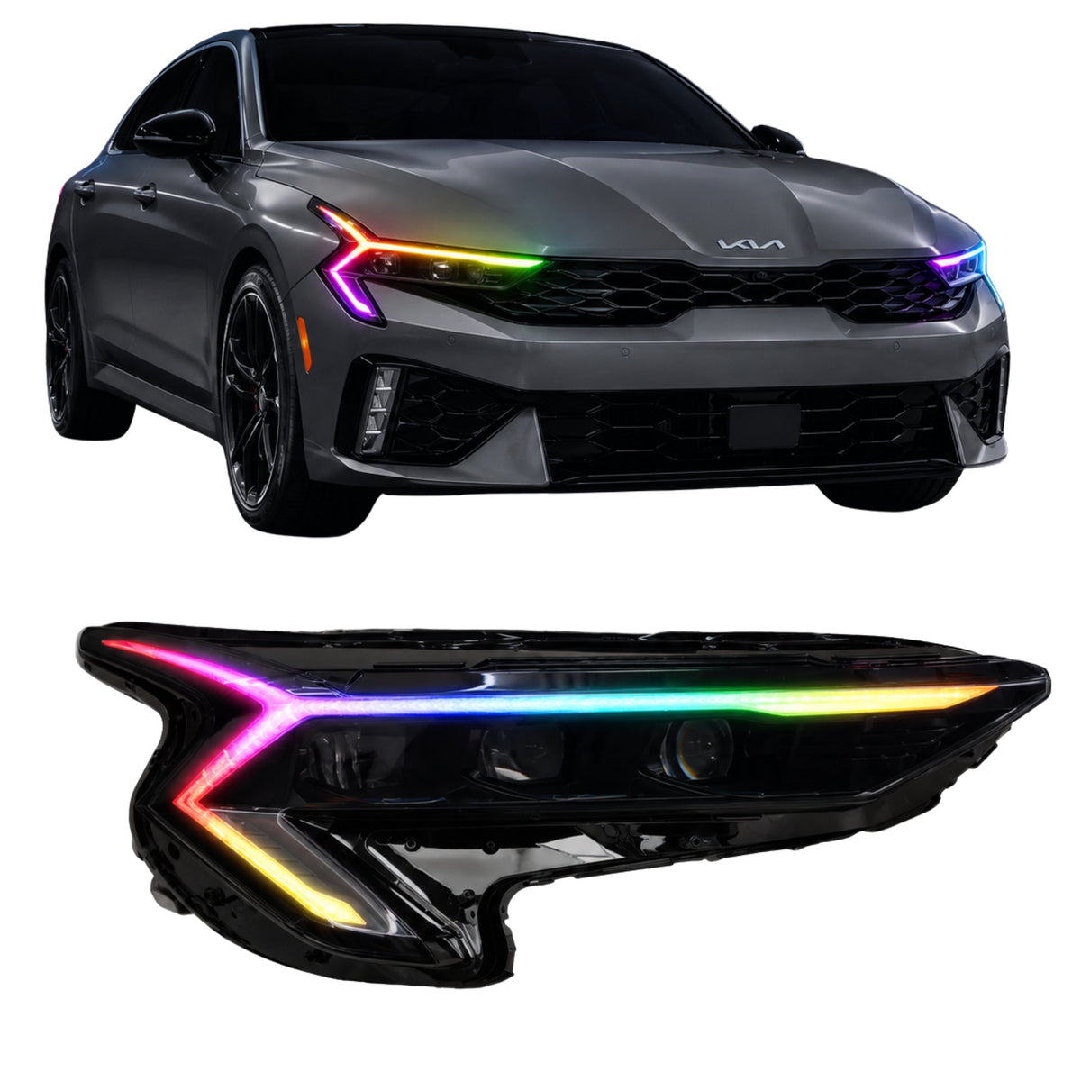 RGB Halo Kits Kia K5 Flow Multicolor DRL Boards (2025-2026)
