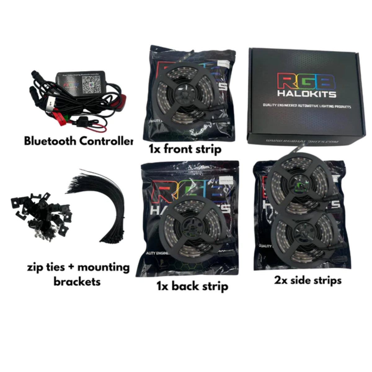 RGB Halo Kits LED Underglow Lighting Kit 3.0 | 4pc Flexible - image 2