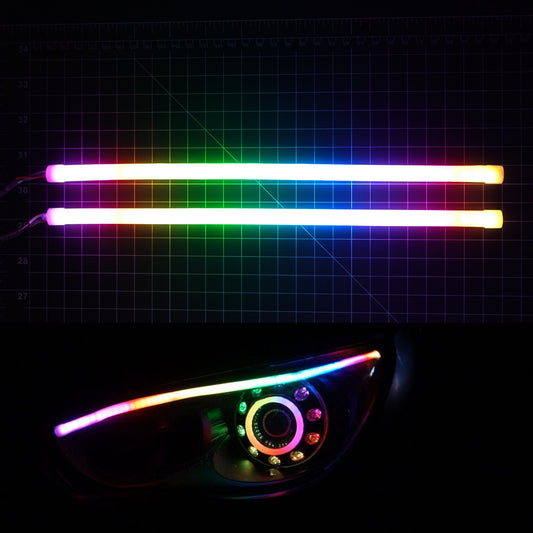 RGB Halo Kits Universal Flexible Multicolor DRL Tube Strips | RGBW & Flow Series