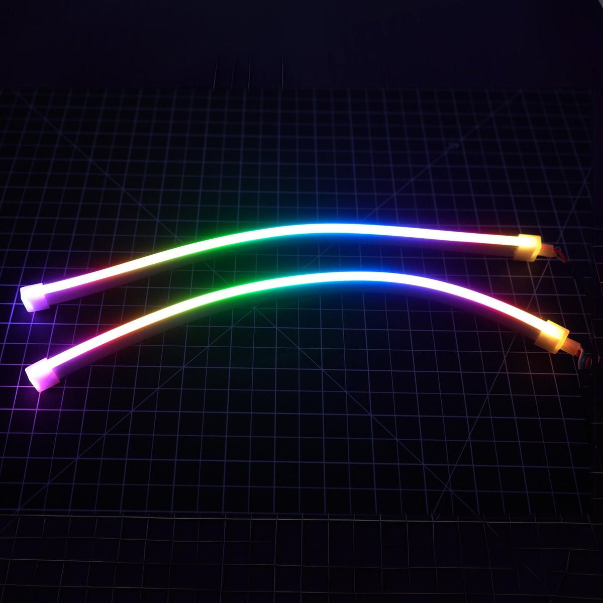 RGB Halo Kits Universal Side Emitting Flexible DRL Diffused Strips | Multicolor - image 3