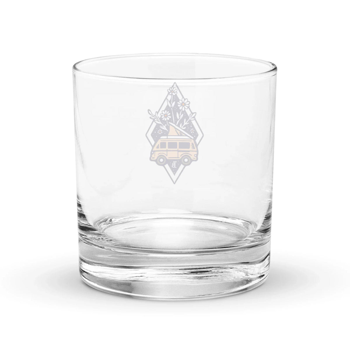 Bloom Peach Rocks Glass