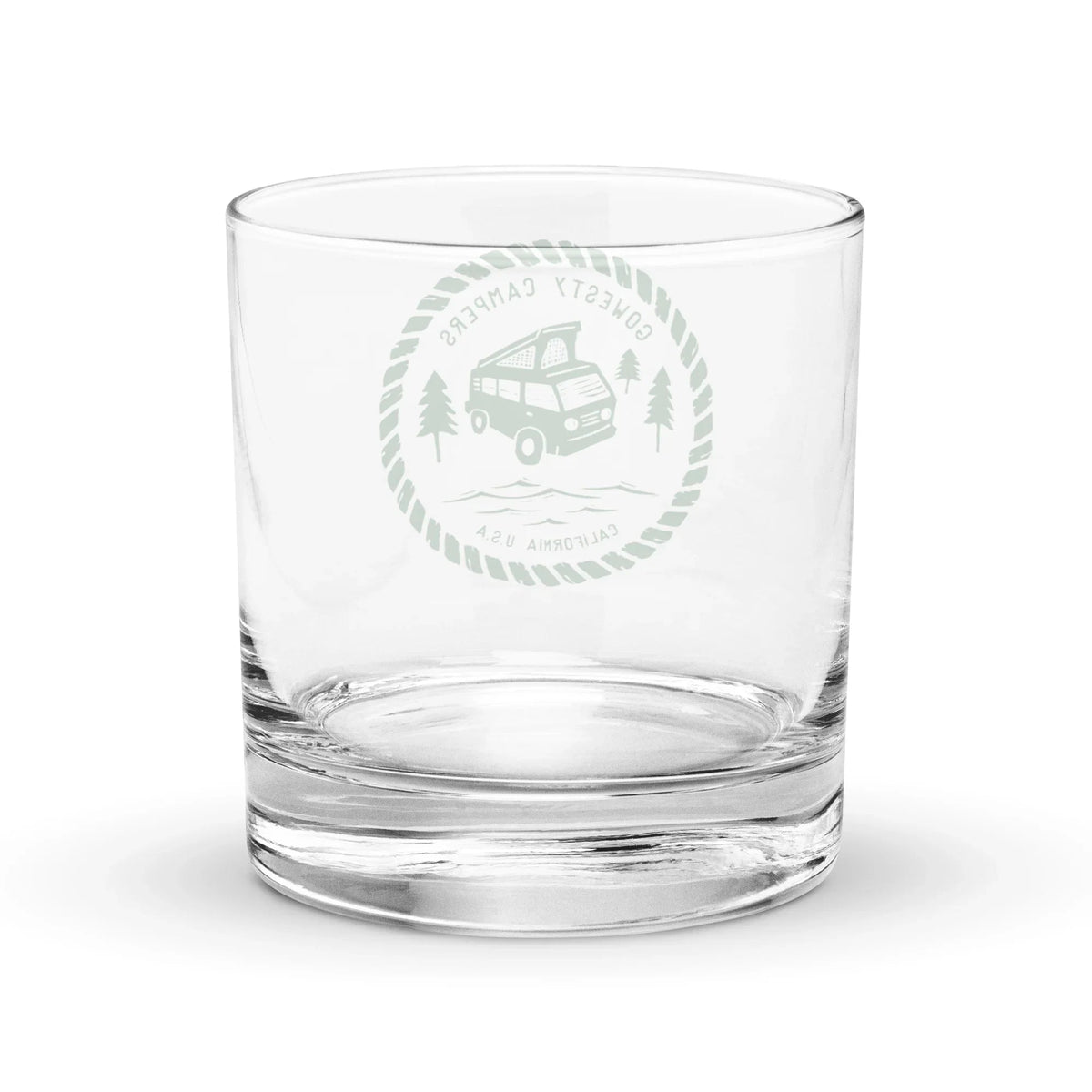 Woodcut Westy Life Rocks Glass