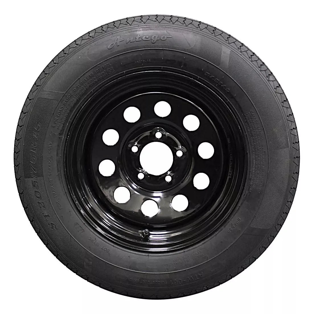 (Set of 2) and Wheel 205/75R15 Highway Terrain Trailer Tire & Wheel – 15.0-Inch Pre-Mounted Rim, 8-Ply-Ply Build, Perfect for Utility & Cargo Use | A15604510096108ST20575R15-B2