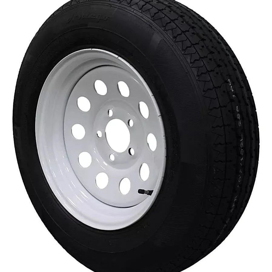 (Set of 4) and Wheel 205/75R15 Trailer Tire – Reinforced 6-Ply-Ply Design, 15.0-Inch Rim – Built for Long-Distance Hauling & Stability | A15604510116108ST20575R15-B4