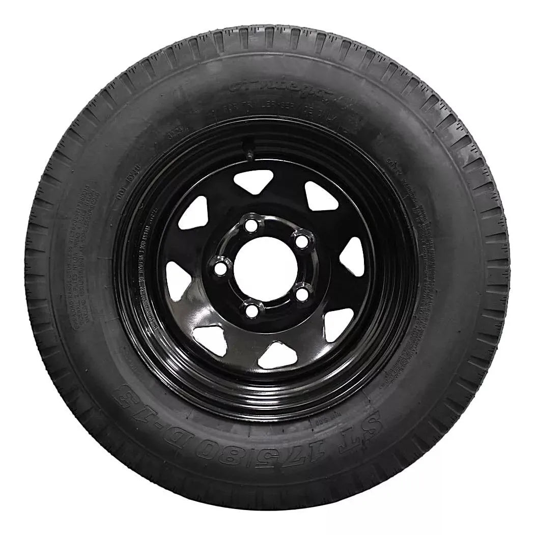 (Set of 2) and Wheel 175/80D13 Highway Terrain – 13.0-Inch Rim, 6-Ply-Ply Strength, Load 91.0, Speed M – Heavy-Duty Trailer Tire | A130454510096206ST17580D13-B2