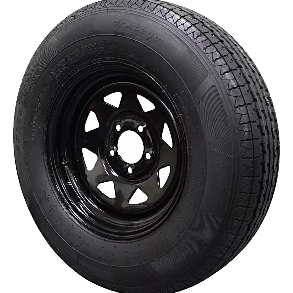 (Single Assembly) and Wheel 225/75R15 Highway Terrain Trailer Tire & Wheel – 15.0-Inch Pre-Mounted Rim, 10-Ply-Ply Build, Perfect for Utility & Cargo Use | A15604500096110ST22575R15