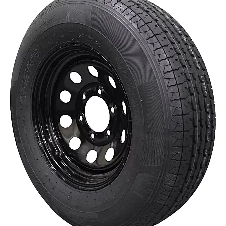 (Set of 4) and Wheel 225/75R15 Highway Terrain Trailer Tire & Wheel – 15.0-Inch Pre-Mounted Rim, 10-Ply-Ply Build, Perfect for Utility & Cargo Use | A15604520096110ST22575R15-B4