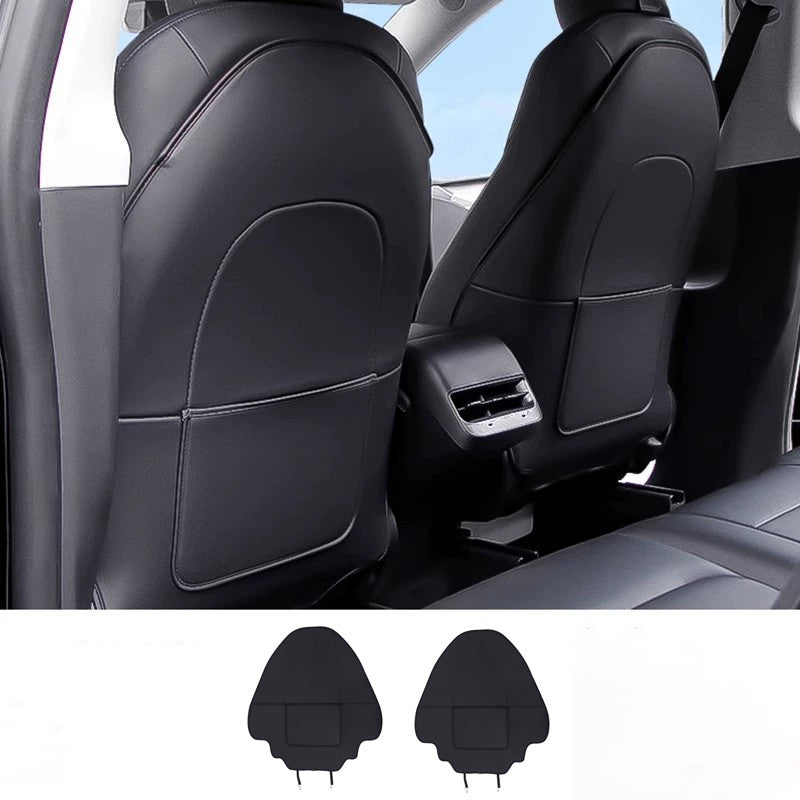 Tesery Lattice Leather Seat Back Protector for Tesla Model 3 & Model Y