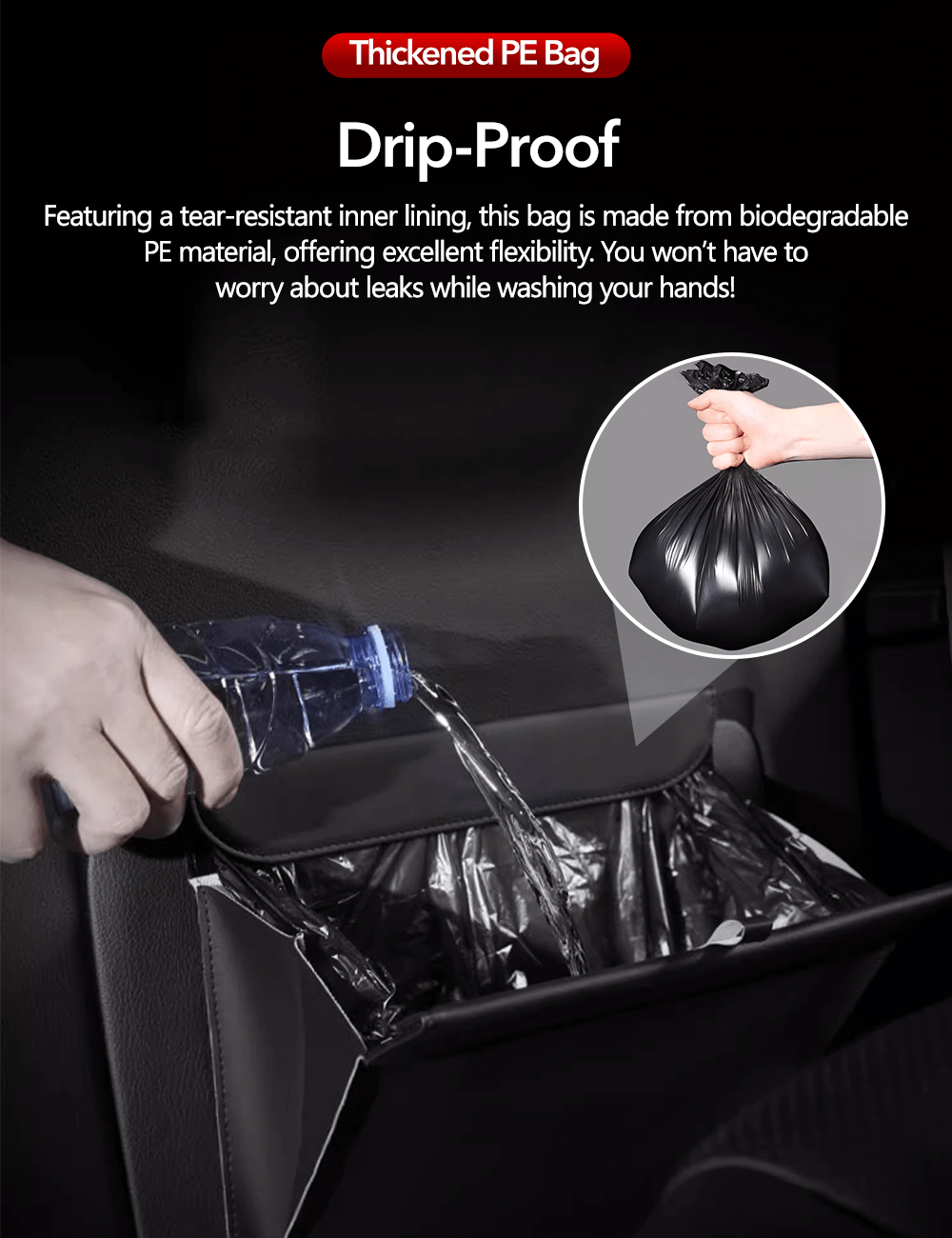 Tesery Seat Back Sunde Trash Bag for Tesla