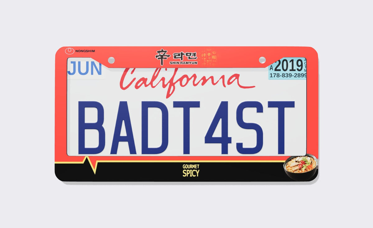 Shin Ramyun Noodles License Plate Frame