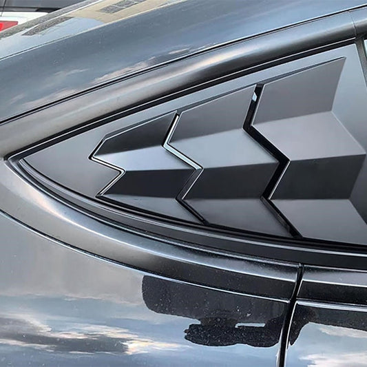 Tesery Rear Side Window Louvers Trim for Tesla Model 3 [2 PCS]