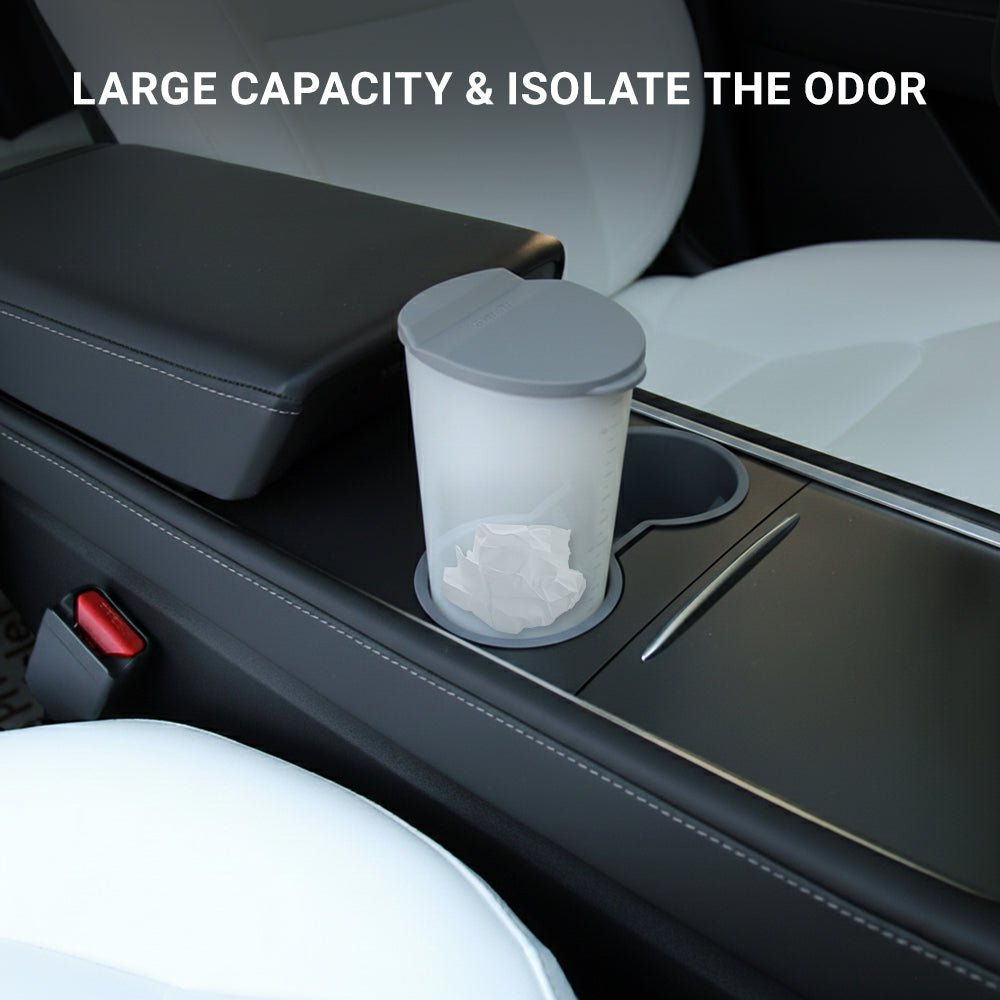 Tesery Silicone Car Trash Can For Model 3/Y/X/S | Vehicle Garbage Organizer
