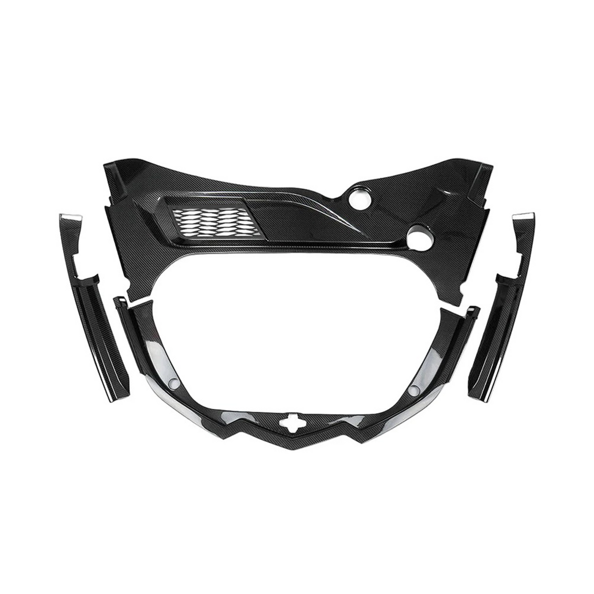 Bull Boost Dry Carbon Fiber Front Trunk Cover Trim Replacement for Chevrolet Corvette C8 Z51 Z06