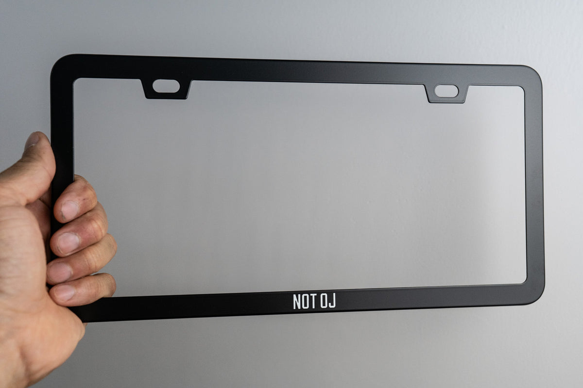 USA Slim "NOT OJ" License Plate Frame (Pair)