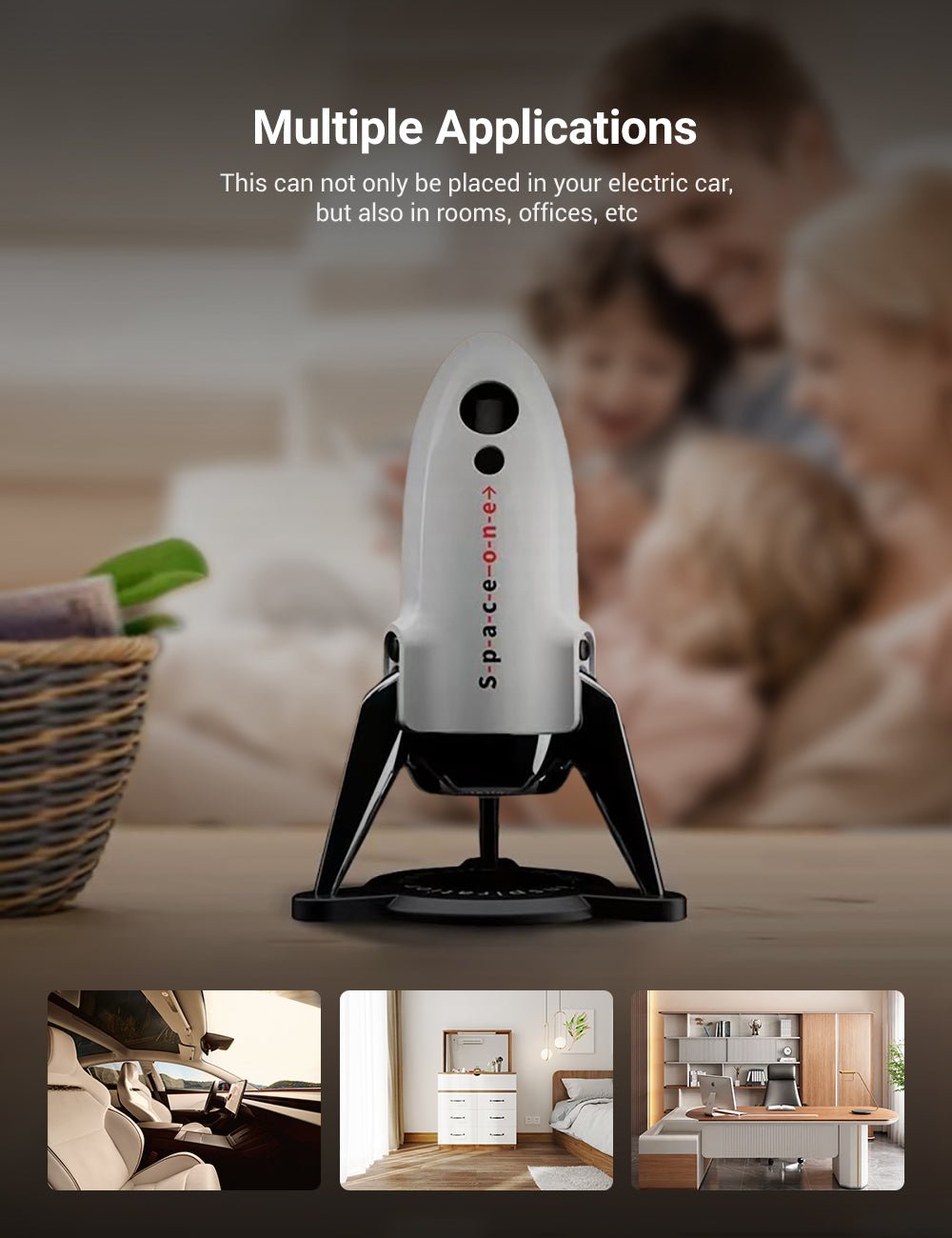TESERY Space One Rocket Perfume Diffuser for Tesla