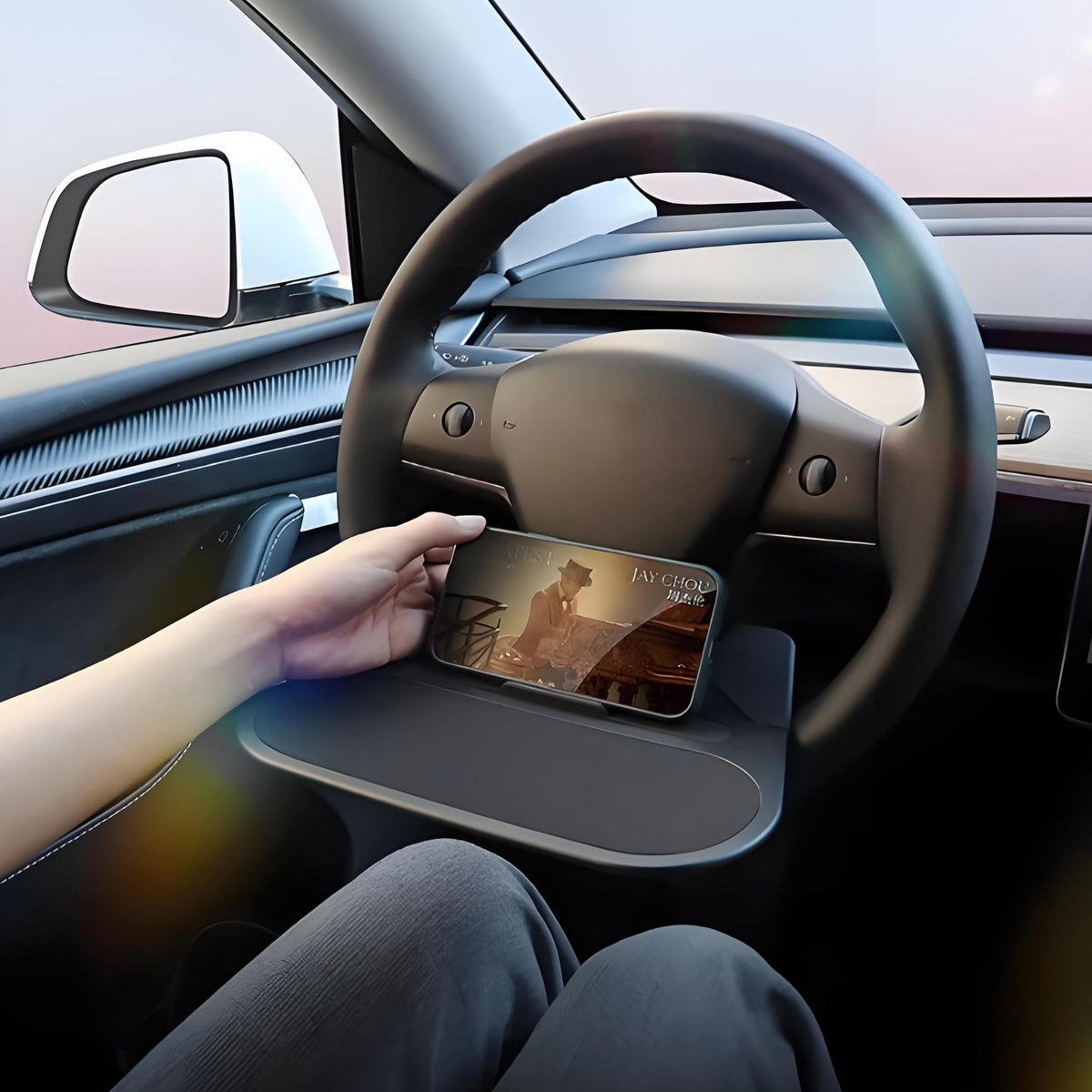 Tesery Steering Wheel Mini Tray for Tesla Model 3/Y