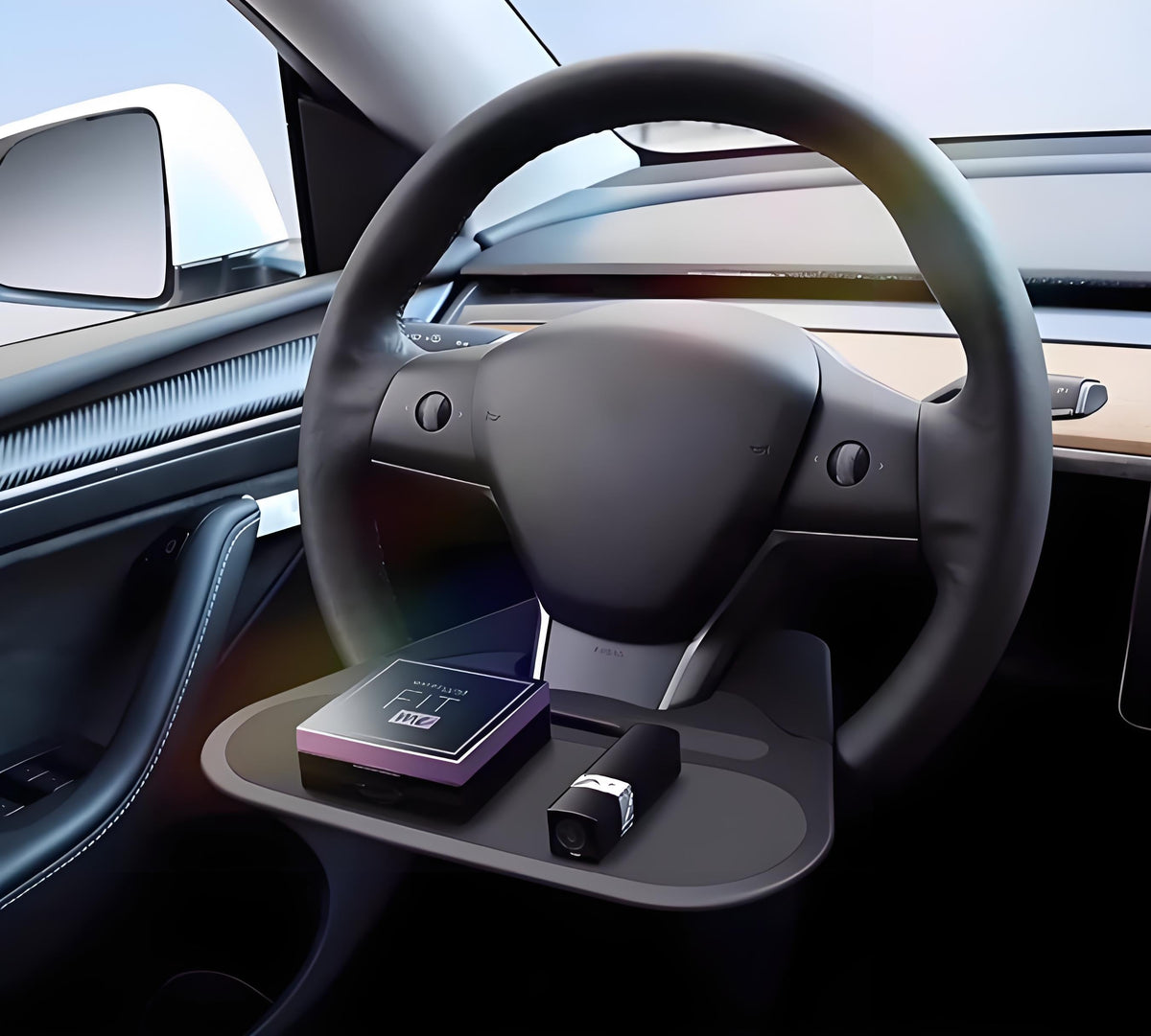 Tesery Steering Wheel Mini Tray for Tesla Model 3/Y