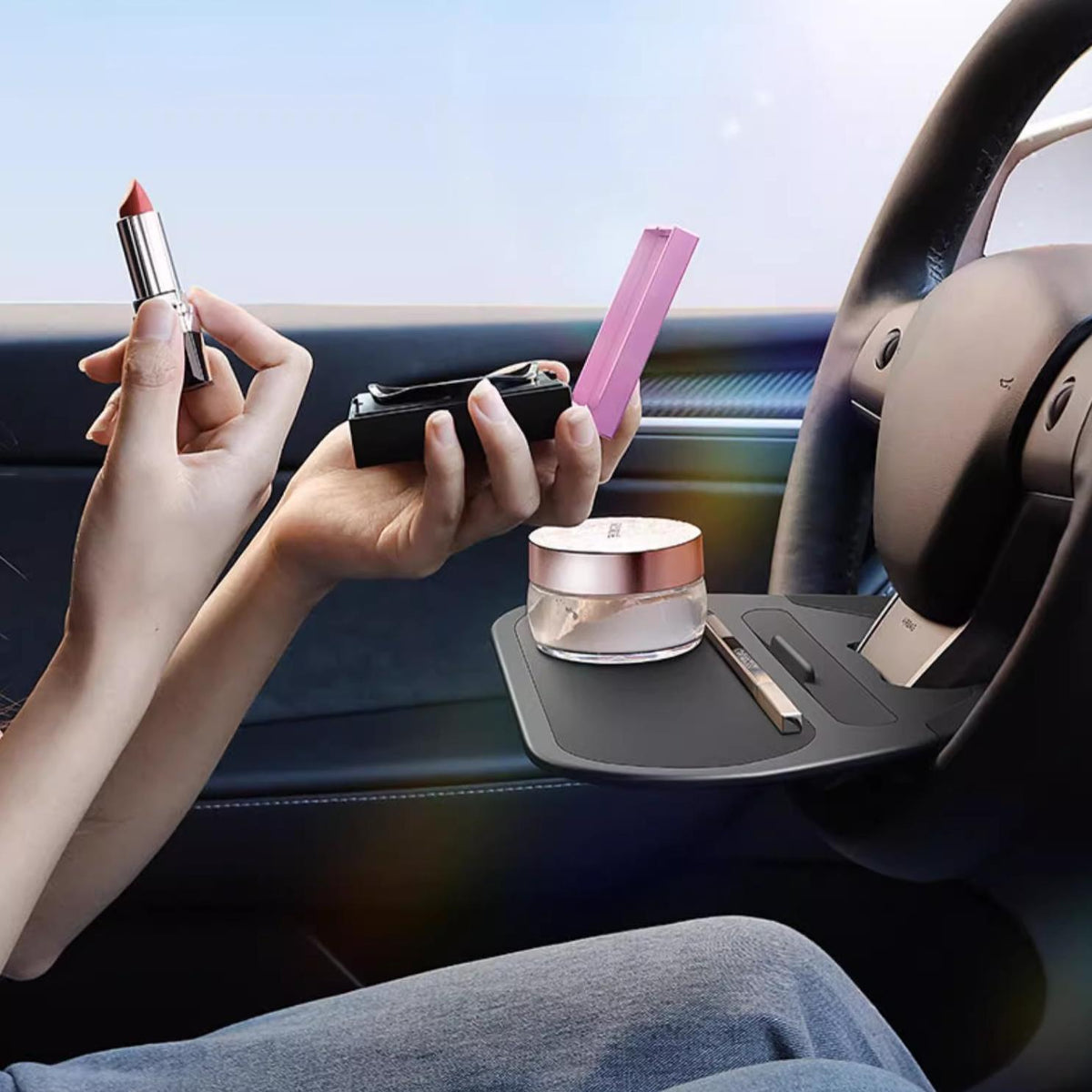 Tesery Steering Wheel Mini Tray for Tesla Model 3/Y