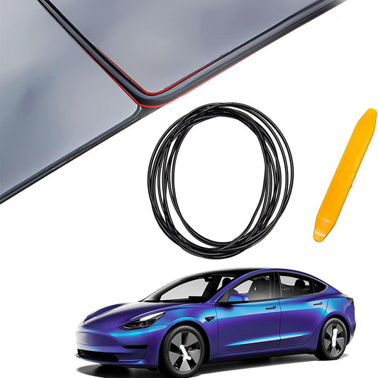 Tesery Sunroof Rubber Seal Wind Noise Reduction Kit for Model 3 | Easy Snap-In