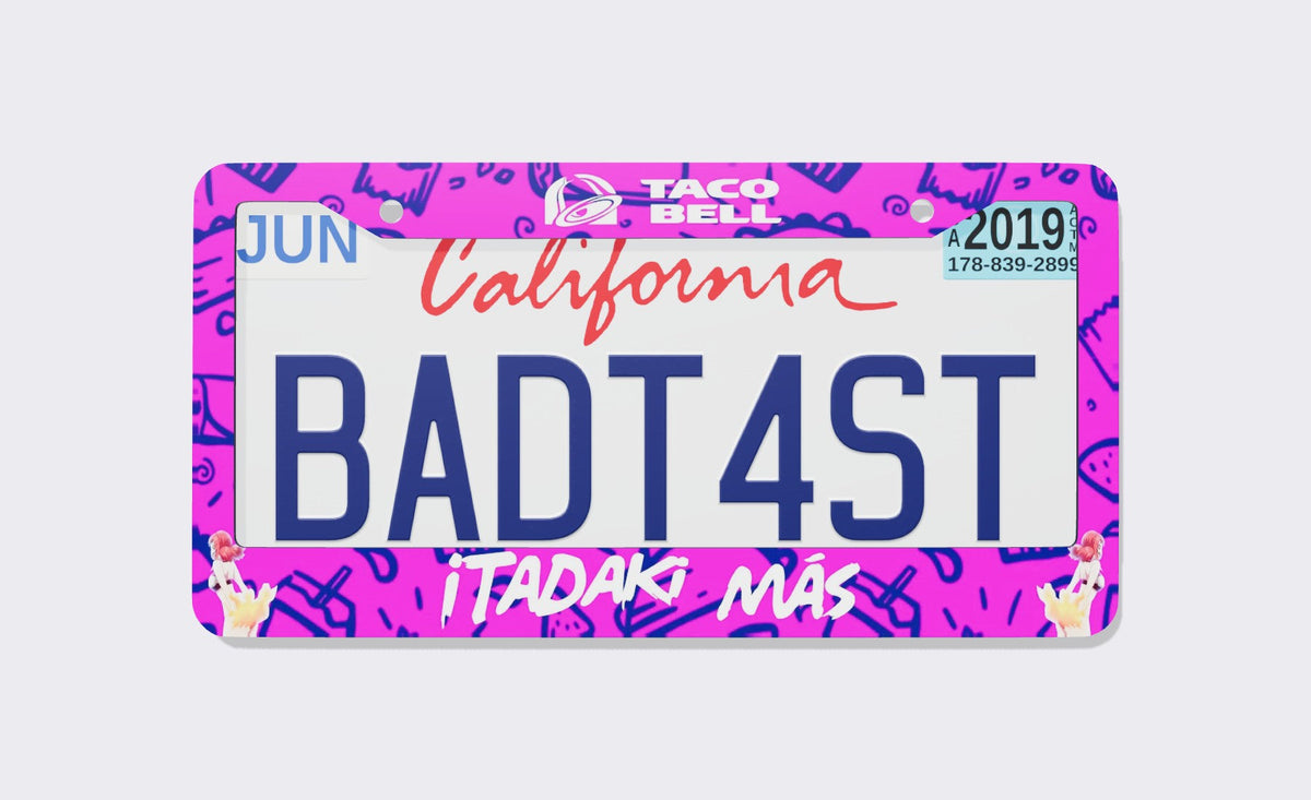 Taco Bell Meme License Plate Frame