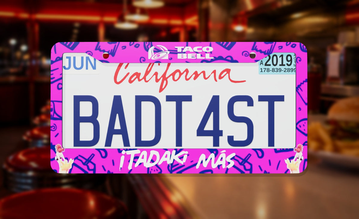 Taco Bell Meme License Plate Frame