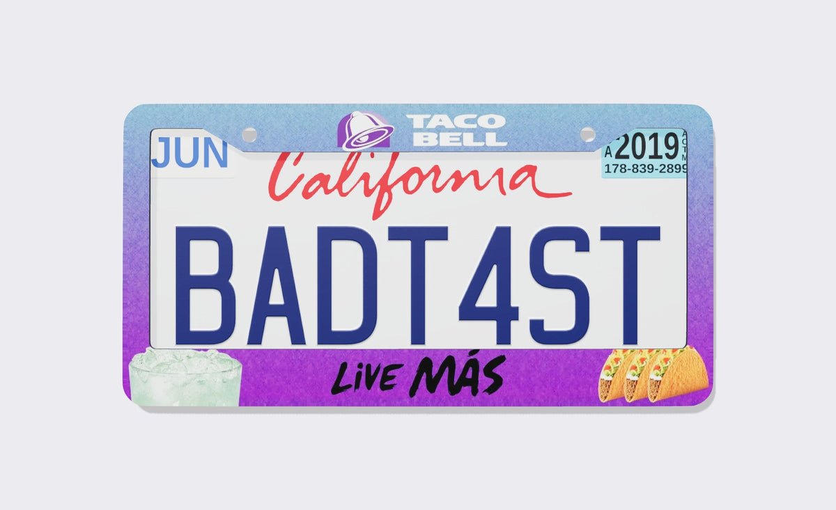 Taco Bell License Plate Frame