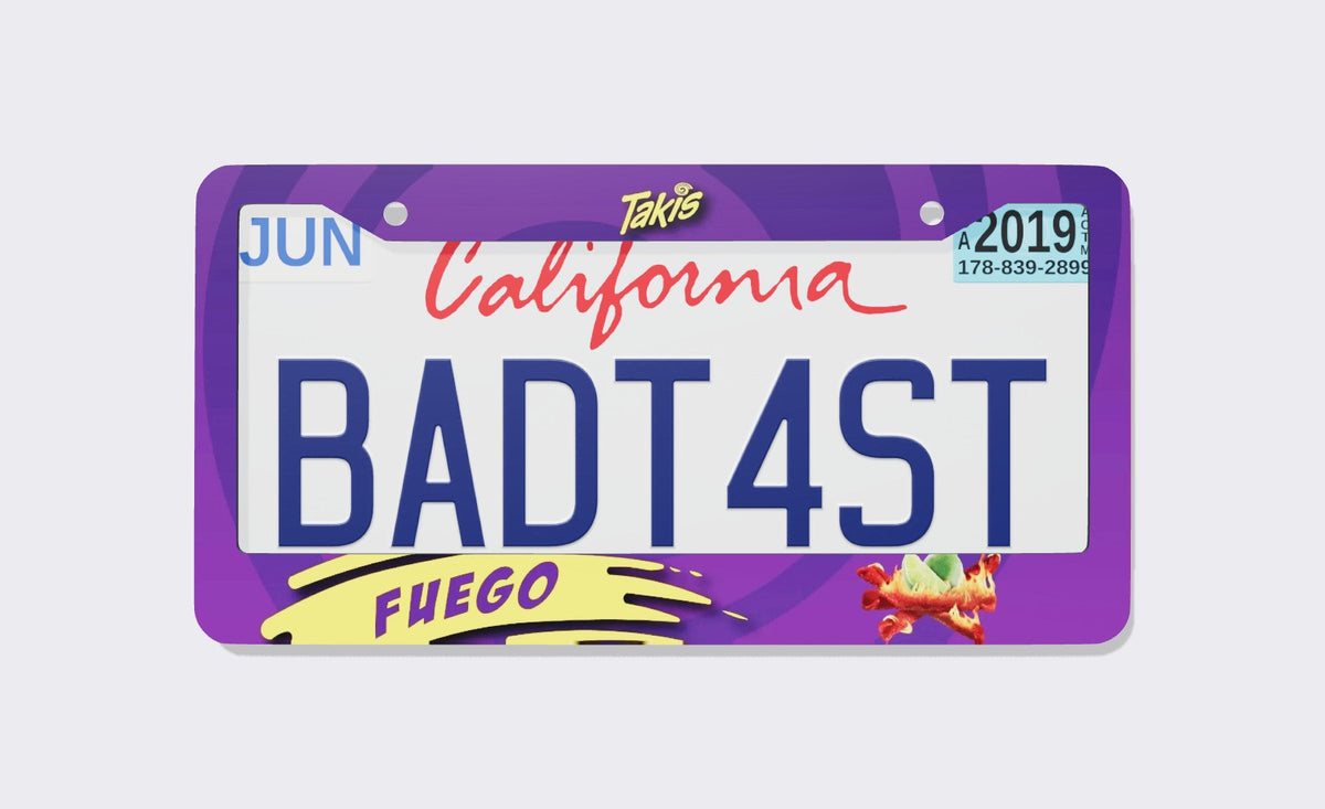 Takis License Plate Frame