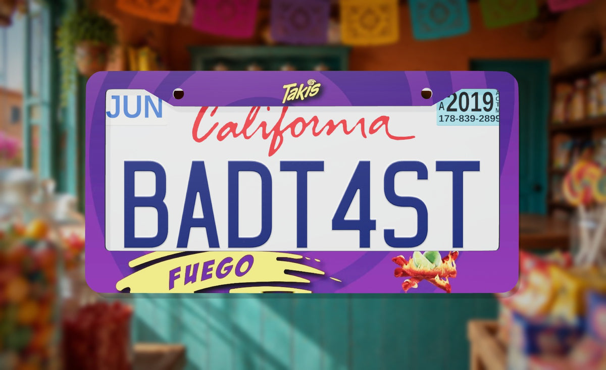 Takis License Plate Frame