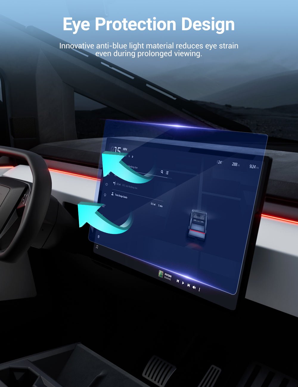 Tesery Tempered Screen Protector for Cybertruck
