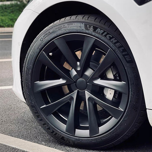 TESERY 18″ Wheel Caps S Plaid Style for Tesla Model 3 (4PCS)
