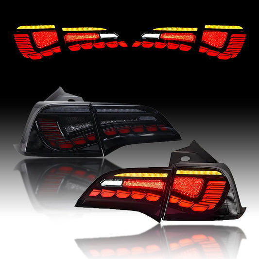 TESERY Dragon Scale Tail Lights for Model 3/Y
