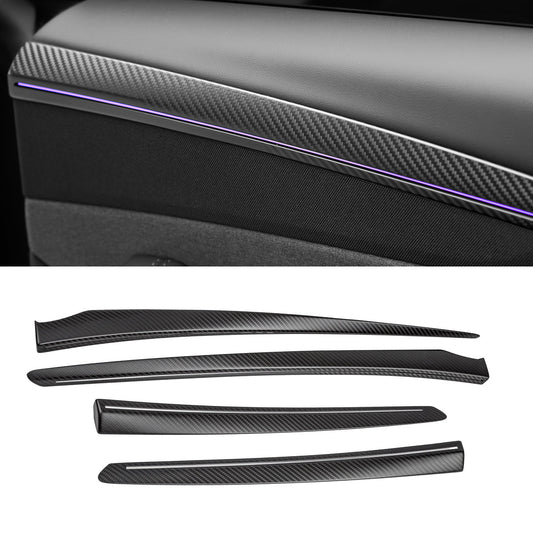 TESERY Dry Carbon Fiber Door Trim Cover for Tesla Model Y Juniper