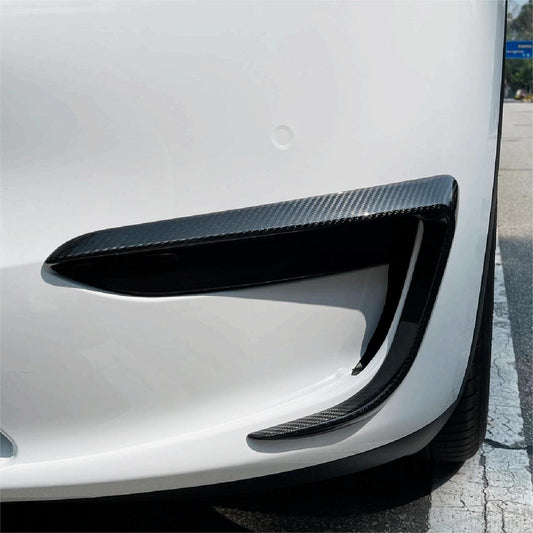 TESERY Tesla Model 3 Fog Light Trim - Carbon Fiber Exterior Mods