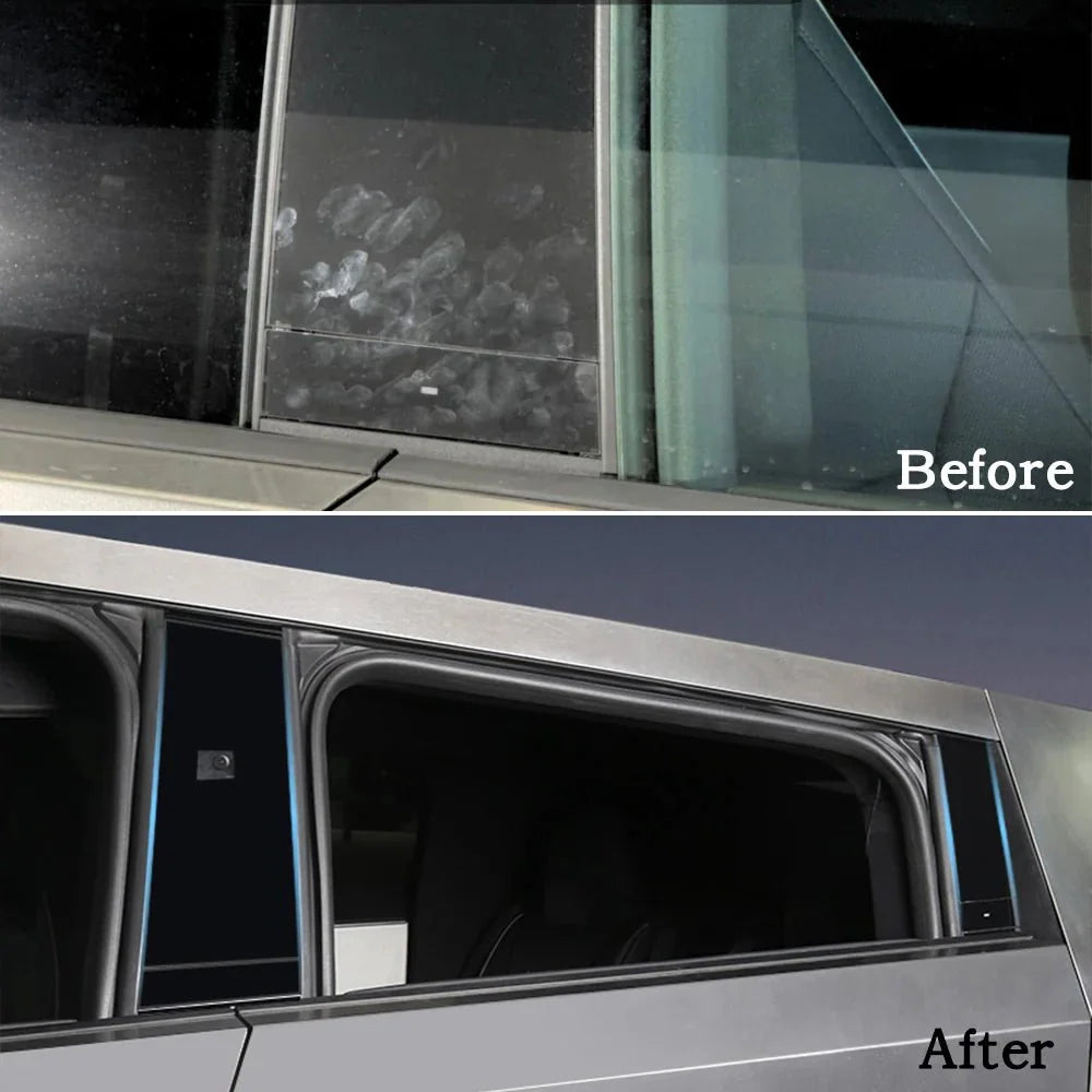 CyberGearco Tesla Cybertruck B & C Pillars & Door Buttons Wrap