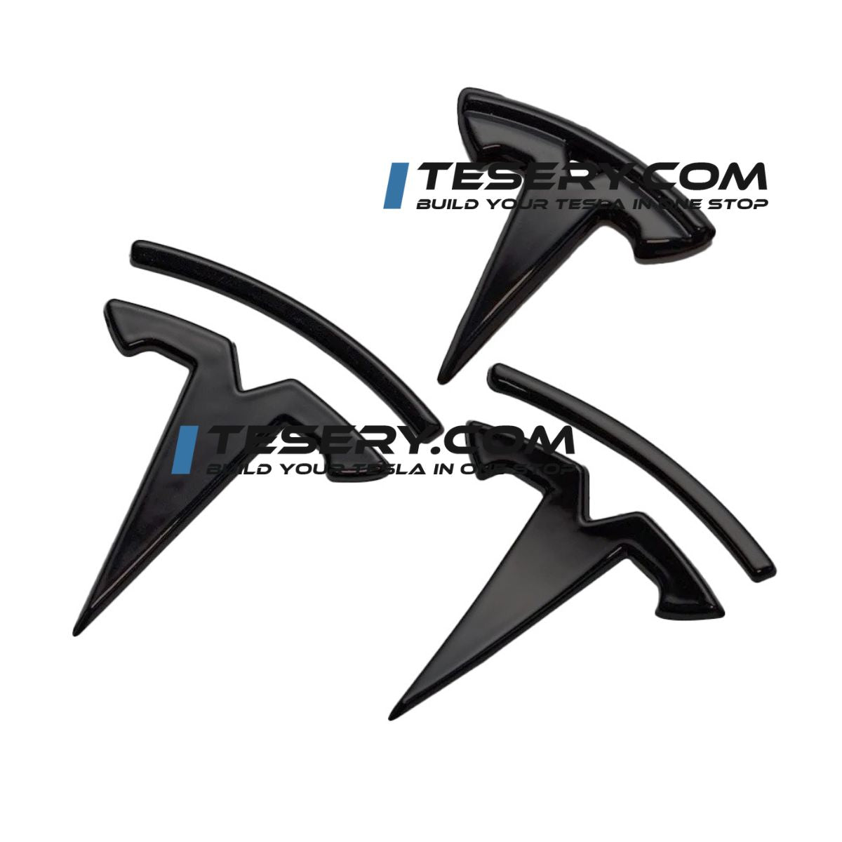 Tesery Tesla Logo "T" Emblem for Model 3 / Y (Set of 3)