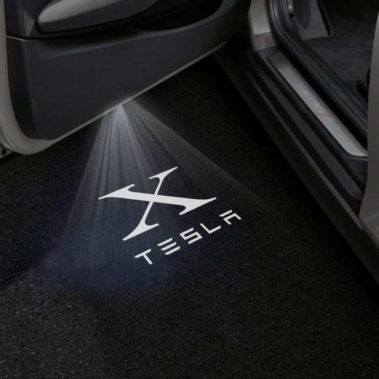Tesla Model X Premium Door Puddle Lights Various Designs 2022-2026