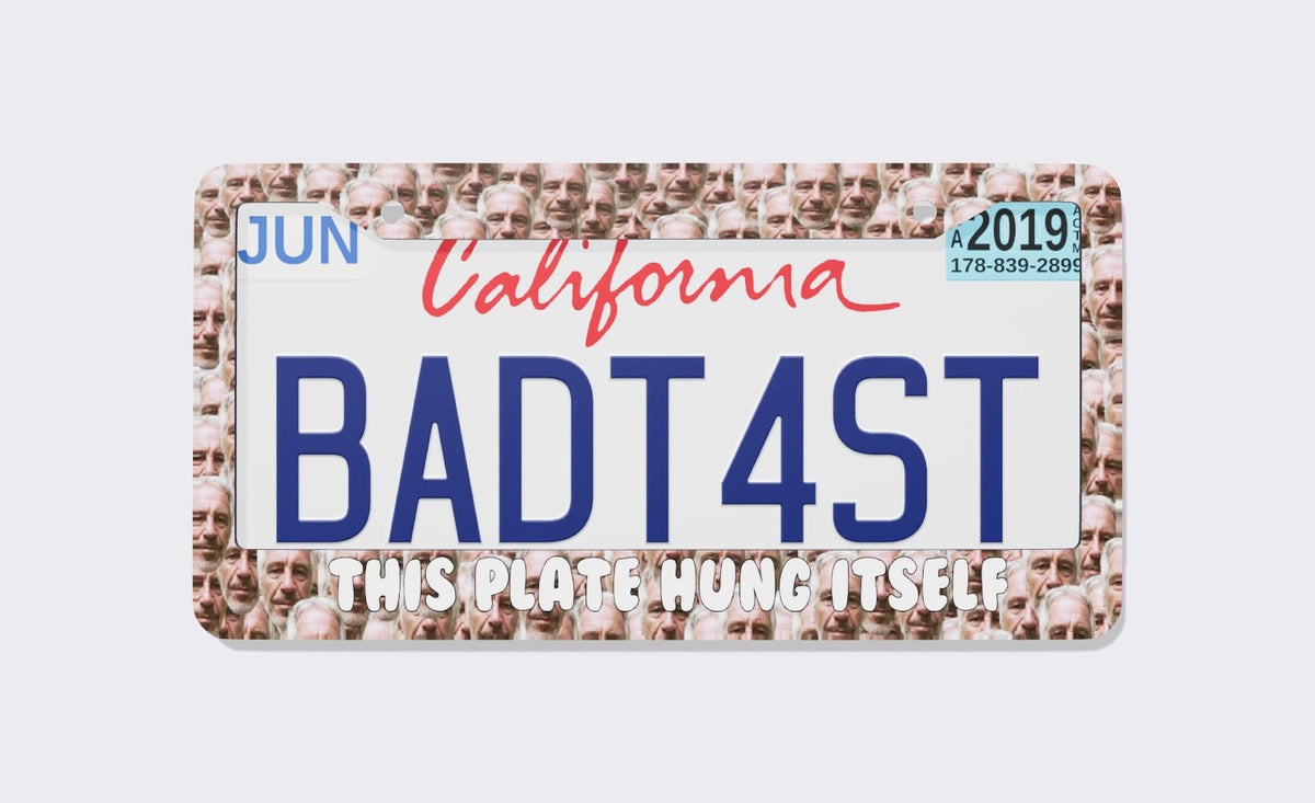 "This Plate Hung Itself" License Plate Frame