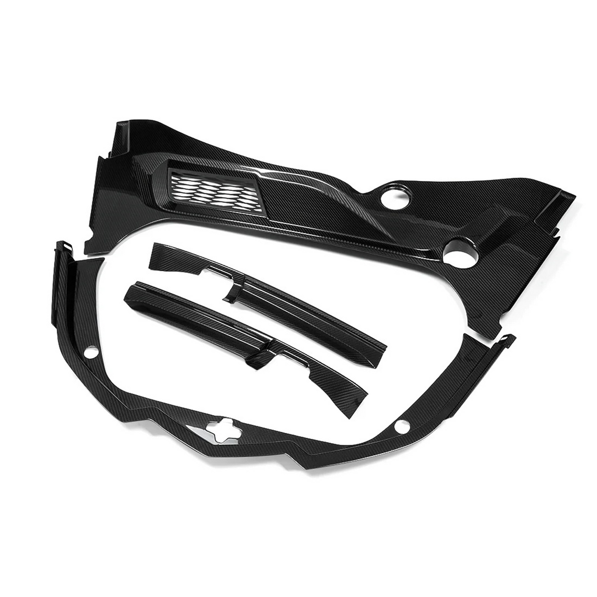Bull Boost Dry Carbon Fiber Front Trunk Cover Trim Replacement for Chevrolet Corvette C8 Z51 Z06