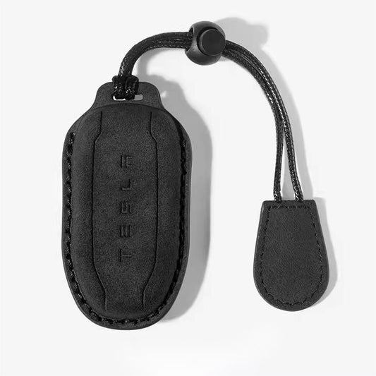 Tesery Alcantara Key Fob Case for Tesla | 3 Colors | Suede Texture | Key Belt | Premium Stitching
