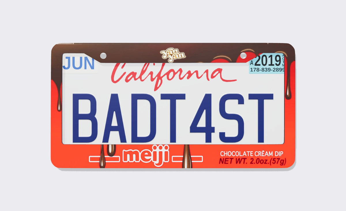Yan Yan Chocolate License Plate Frame