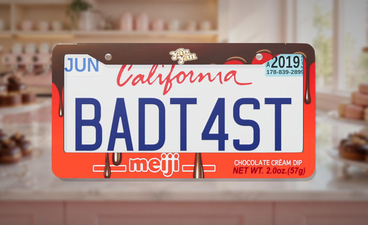 Yan Yan Chocolate License Plate Frame
